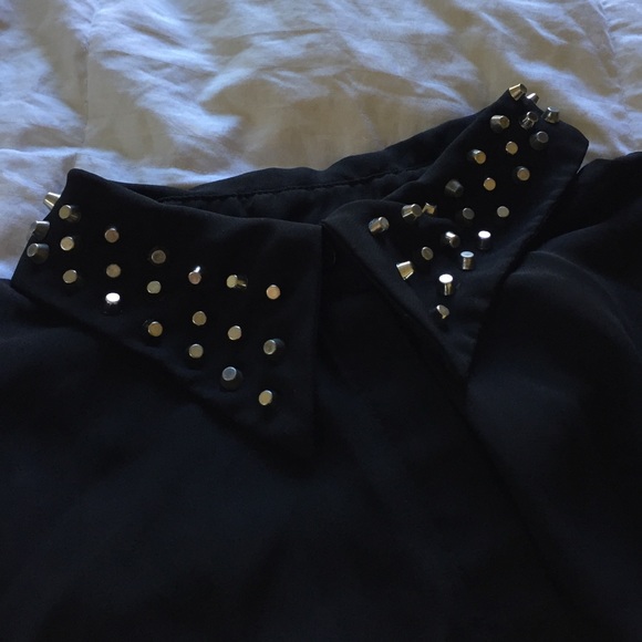 Sheer long sleeve button up