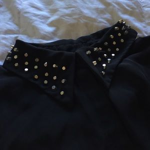 Sheer long sleeve button up