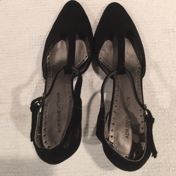 Adrienne Vittadini suede black heels - Picture 2 of 4