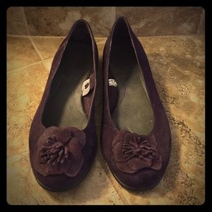 Medina Purple Suede Flower Flats