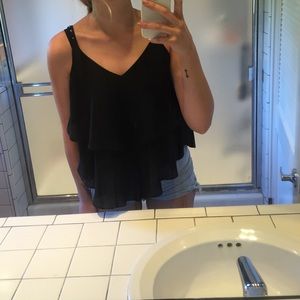 Tiered Silver Studded tank