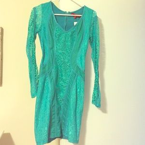 Long sleeved lace bandage dress 👗