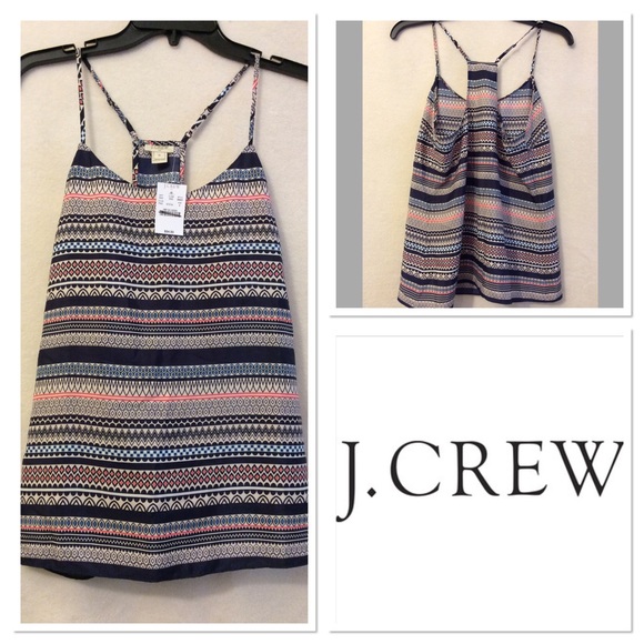 J. Crew Tops - 🆕 J. Crew patterned racer back camisole size 6