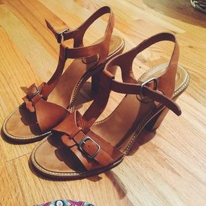 Madewell leather high-heeled sandals