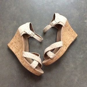 TOMS strappy wedge sandal