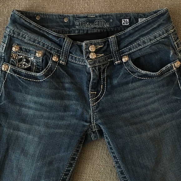 miss me peace sign jeans