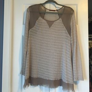 Long sleeve sheer shirt