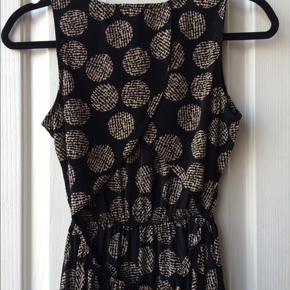 Patterned Asymmetrical Hem Dress w/ Tulip Back - Picture 3 of 4