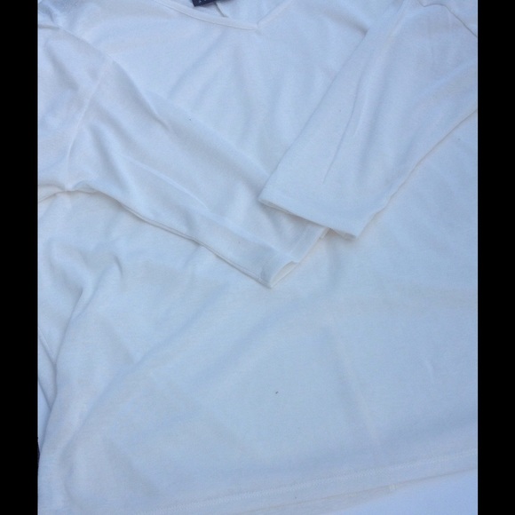 Cream V-Neck Top - Picture 2 of 5