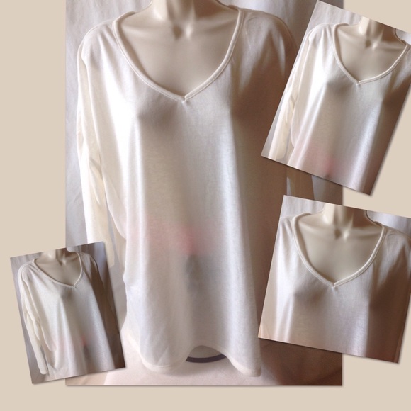 Cream V-Neck Top - Picture 5 of 5