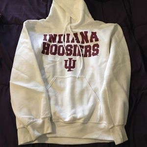IU sweatshirt.