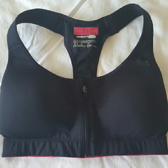 Black Front-Zip Sports Bra