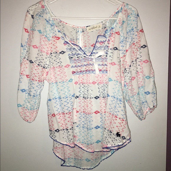Multi-color flowy blouse