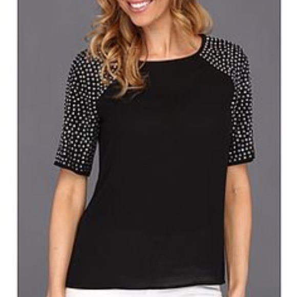 Calvin Klein studded sleeve blouse