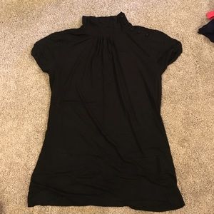 Black, high-neck shirt