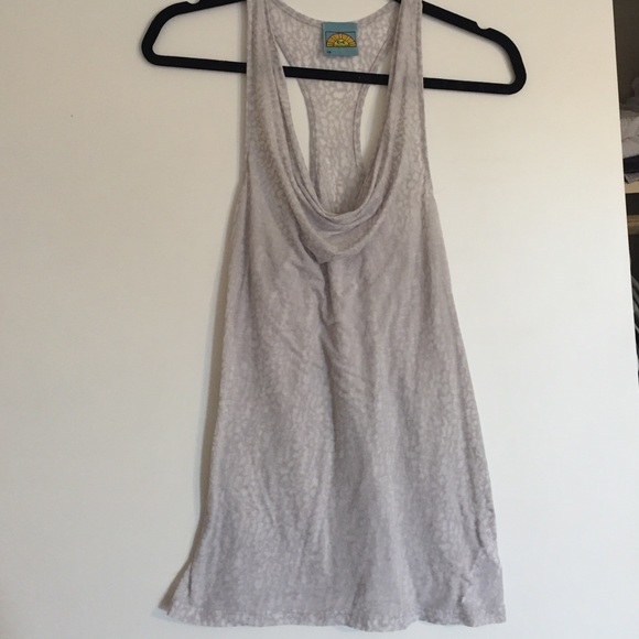 C&C sheer gray tank