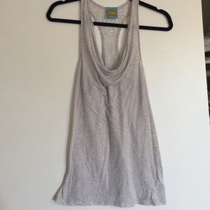 C&C sheer gray tank