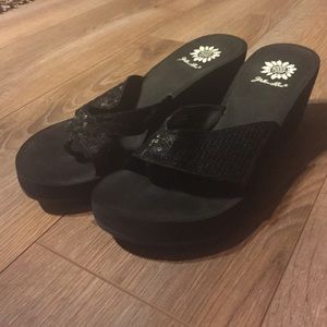 Wedge flip flops