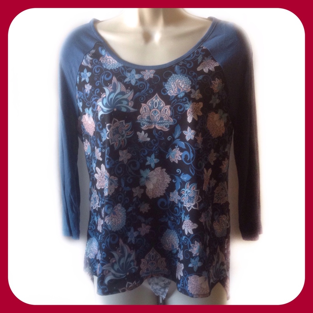 Flower Blue Top