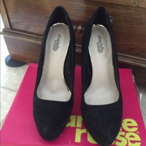 NEW Black Suede Heels