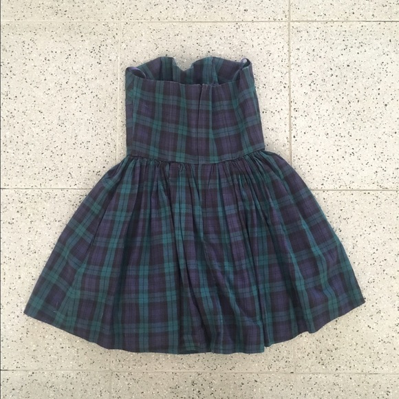 Green Plaid Dress Size S - Picture 2 of 2
