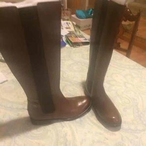 Franco Sarto Leather wide calf boots