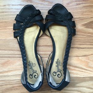 Seychelles Get Outta Town Braided Sandal Black 7.5