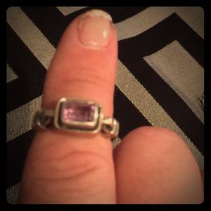 Silpada ring purple and silver