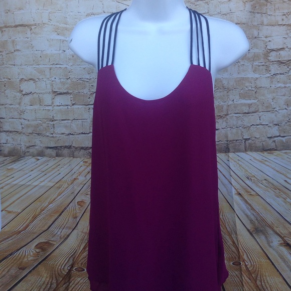 Purple and blue racerback blouse