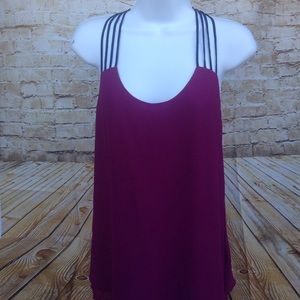 Purple and blue racerback blouse