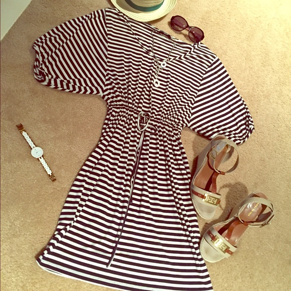 Nautical Navy and Cream T-Shirt Dress