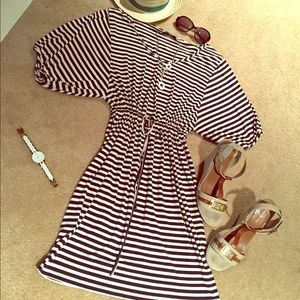Nautical Navy and Cream T-Shirt Dress
