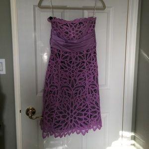 Betsey Johnson purple/navy bow back crochet dress