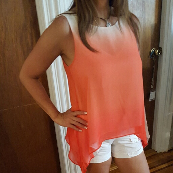 Orange & White TankTop
