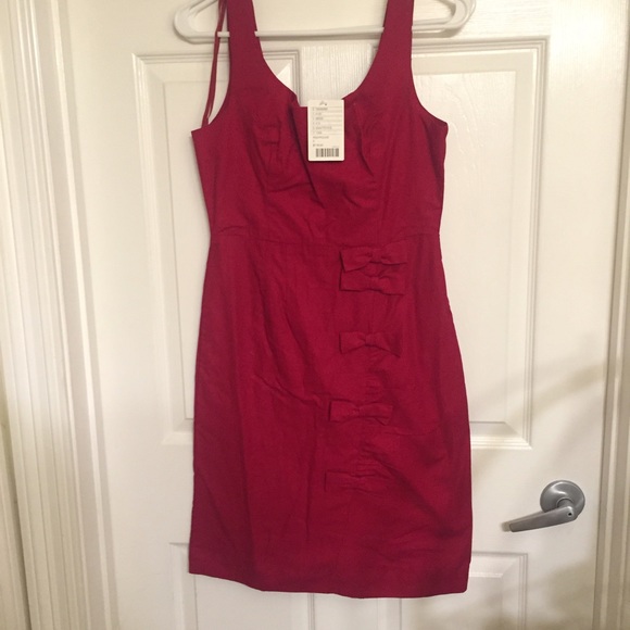 Red anthropologie bow dress - Picture 1 of 2