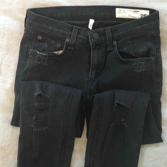 ❗️SOLD❗️Rag & Bone Rock Jeans With Holes - Picture 3 of 4