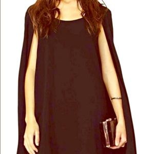 Black Mini Dress with Cape Back