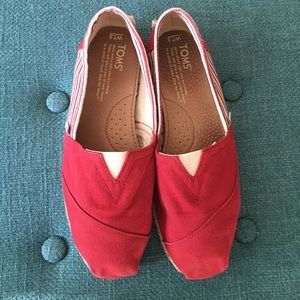 TOMS Red Striped Sneaker