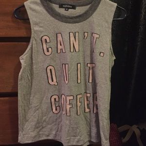Can't Quit Coffee Tank top Crop top Tumblr Grunge