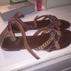 Madden girl beaded sandals. Size 6.5.