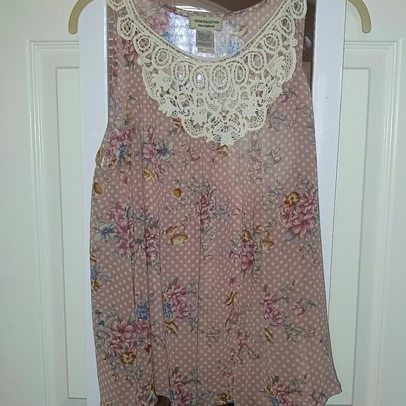 Floral Print Crochet Top