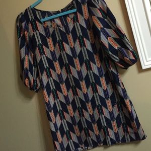 Rue 21 colorful silk dress