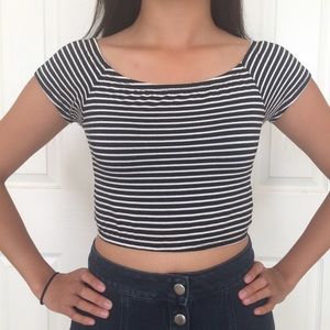 Full Tilt Striped Crop Top
