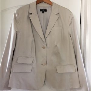 Talbots light tan (stone) cotton blend blazer 18w