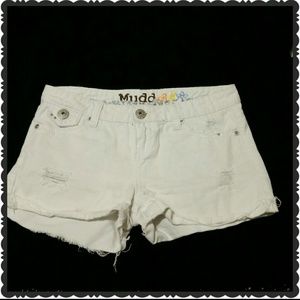 Mudd white denim shorts.