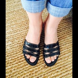 Cole Haan black leather low heels