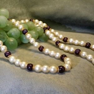 Pearl & Garnet strand