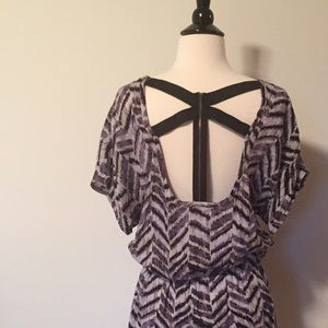 Printed tunic with open back detail