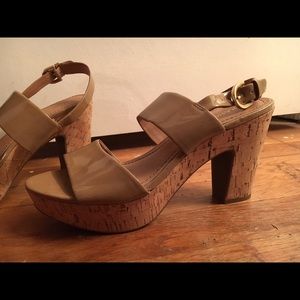 Franco Sarto tan wedges