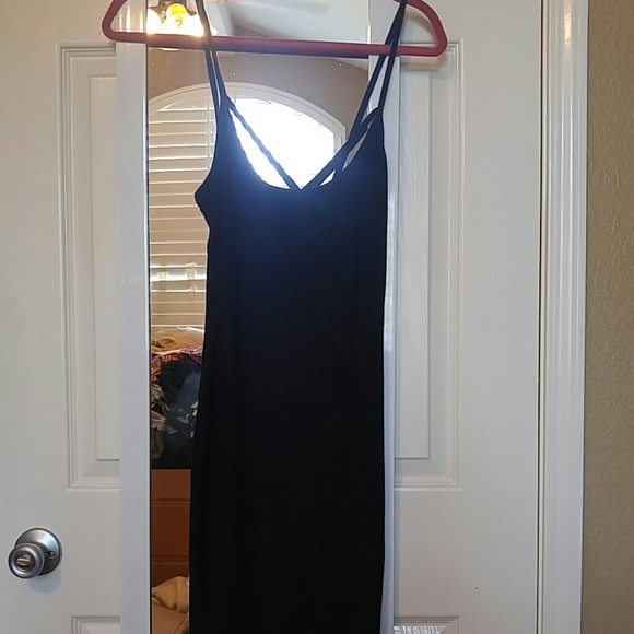 Black Strappy Bodycon Dress
